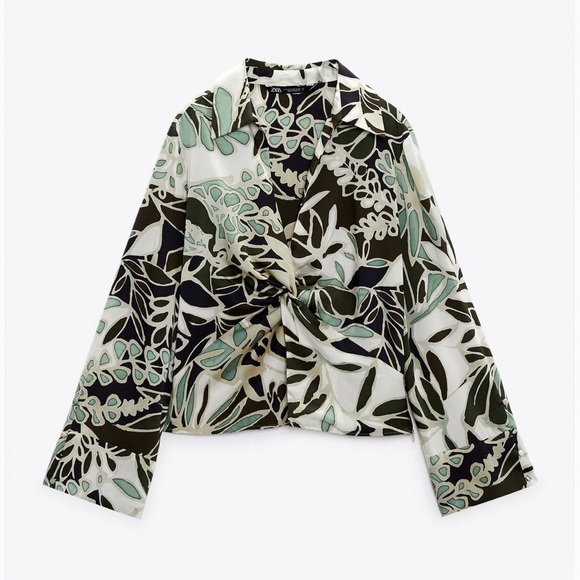 Zara printed top twist front - Picture 1 of 7